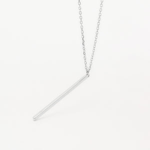 dainty silver bar necklace