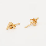 Load image into Gallery viewer, dainty gold bar earrings
