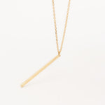 Load image into Gallery viewer, dainty gold bar necklace
