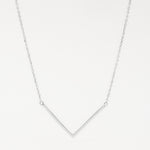 Load image into Gallery viewer, minimalistic layered silver chevron necklace
