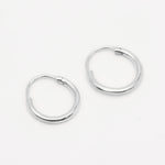Load image into Gallery viewer, minimalistic silver hoop earrings
