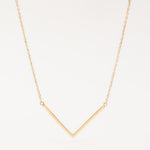 Load image into Gallery viewer, minimalistic layered gold chevron necklace
