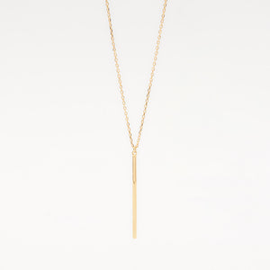 minimalistic layered gold bar necklace