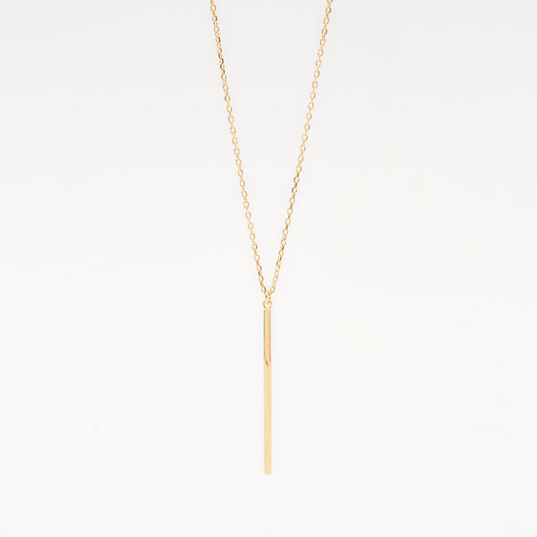 minimalistic layered gold bar necklace