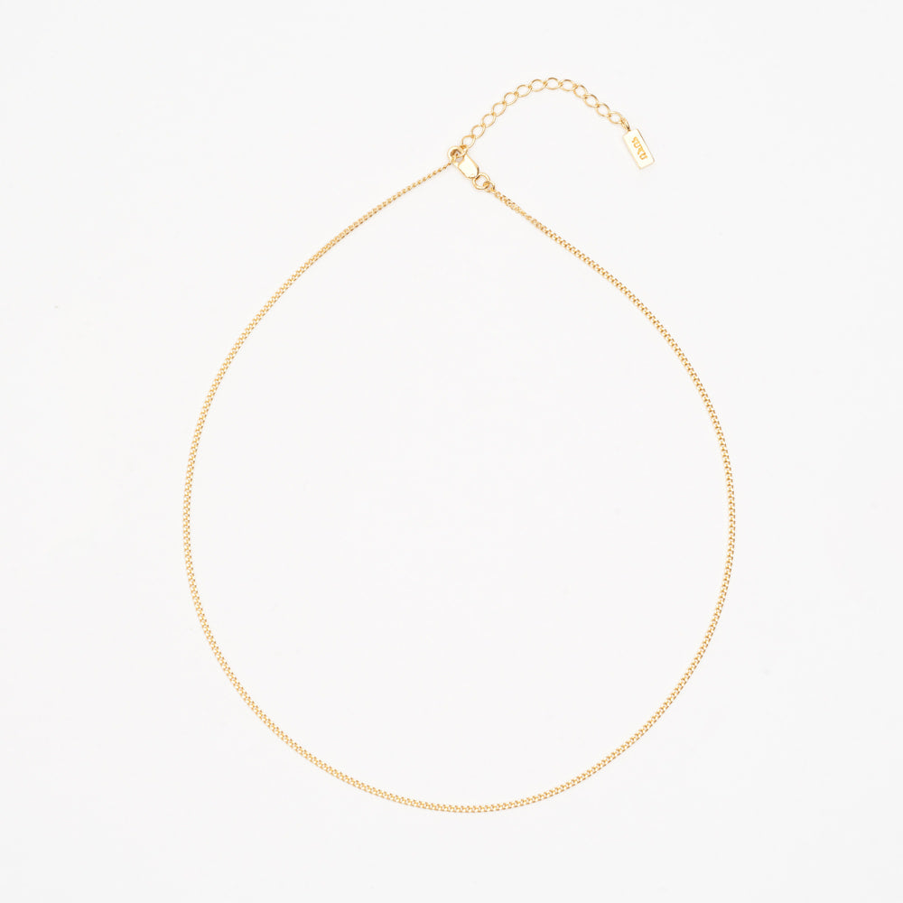 dainty gold curb choker necklace