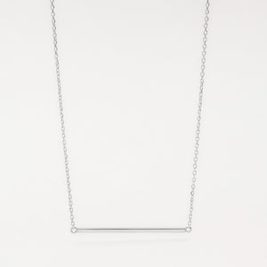 minimalistic silver bar necklace