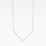 Load image into Gallery viewer, minimalistic layered silver chevron necklace
