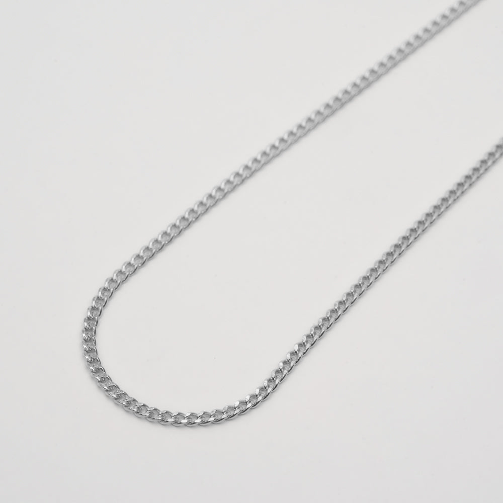 dainty silver curb necklace
