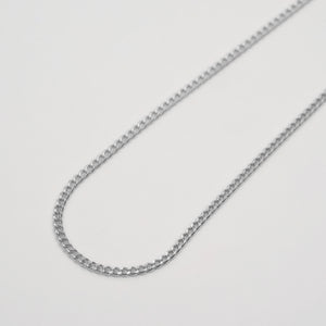 dainty silver curb necklace