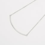 Load image into Gallery viewer, minimalistic silver curve necklace
