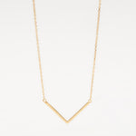 Load image into Gallery viewer, minimalistic layered gold chevron necklace
