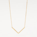 Load image into Gallery viewer, minimalistic layered gold chevron necklace
