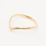 Load image into Gallery viewer, minimalistic gold chevron ring
