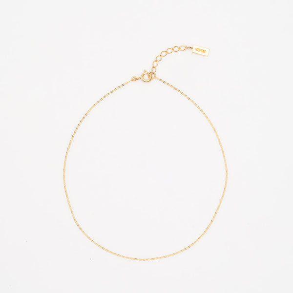 minimalistic gold classic anklet