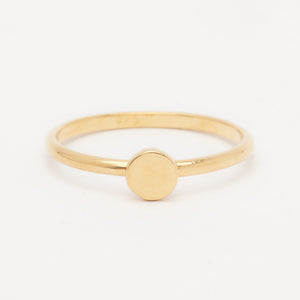 dainty gold flat ring