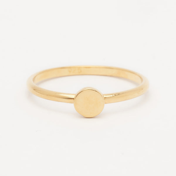 dainty gold flat ring