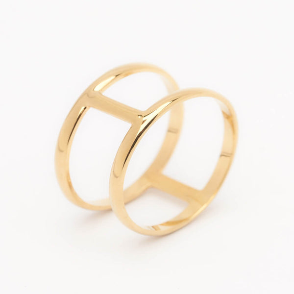 Layered Ring - Gold Classic Ring - Suku Jewellery