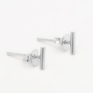minimalistic bar earrings silver