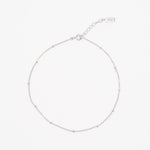 Load image into Gallery viewer, minimalistic silver dot anklet
