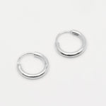 Load image into Gallery viewer, dainty silver hoop earrings
