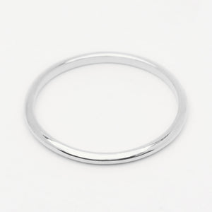 minimalistic silver classic ring