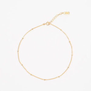minimalistic gold dot anklet