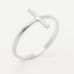 Load image into Gallery viewer, dainty silver bar ring
