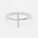 Load image into Gallery viewer, minimalistic silver bar ring
