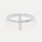 Load image into Gallery viewer, minimalistic silver bar ring
