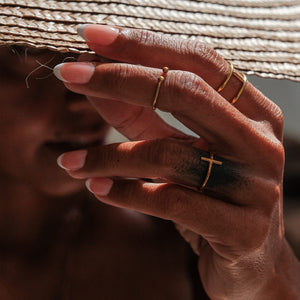 gold dainty stackable rings