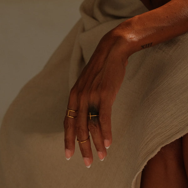 stackable rings dainty gold