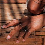 Load image into Gallery viewer, silver dainty stackable rings
